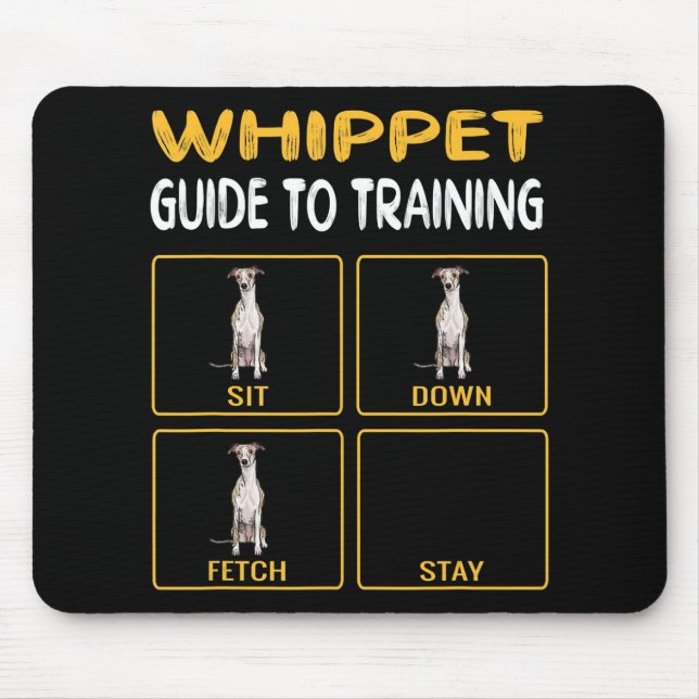 Tapis De Souris Whippet Guide Pour L'Entraînement De L'Obéissance  (Devant)