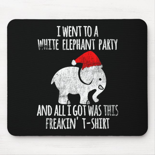 Tapis De Souris White Elephant Christmas Fun Gift Exchange Contest (Devant)