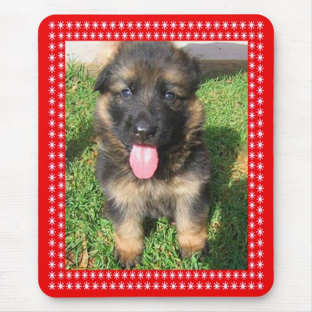 Tapis De Souris White Stars Red Frame Image Votre Photo (Devant)