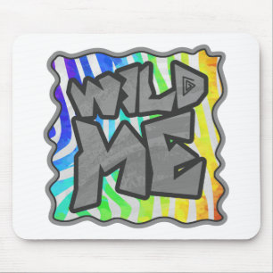 Tapis De Souris Wild Me Zebra Rainbow et White Print