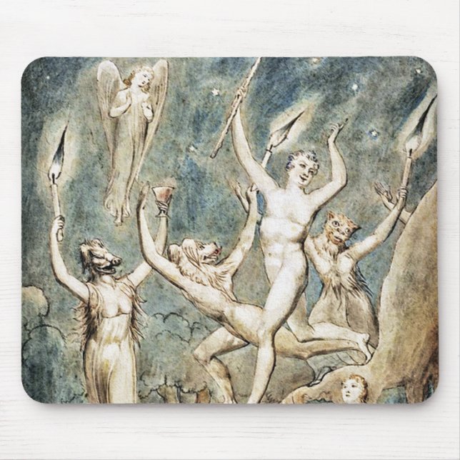 Tapis De Souris William Blake : Comus avec ses Révélateurs (Devant)
