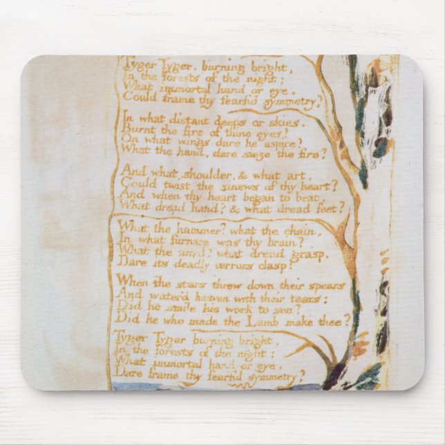 Tapis De Souris William Blake | le Tyger, des chansons de (Devant)