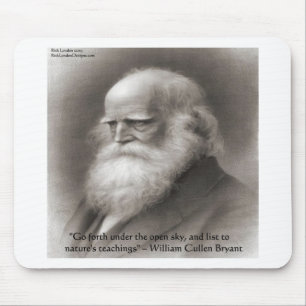 Tapis De Souris William Cullen Bryant & Citation sur la Nature