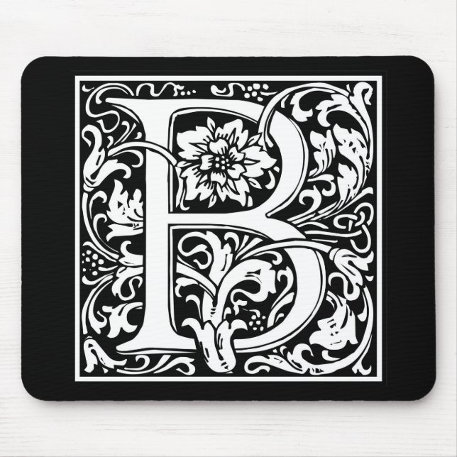 Tapis De Souris William Morris Alphabet "B" (Devant)