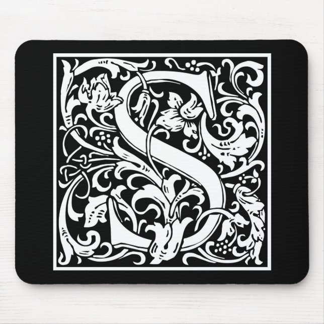 Tapis De Souris William Morris Alphabet "S" (Devant)