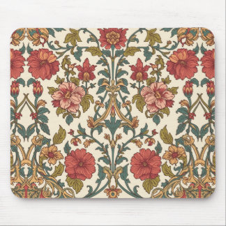 Tapis De Souris William Morris Antique Honeysuckle Floral Pattern
