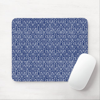 Tapis De Souris William Morris bleu motif vintage esthétique