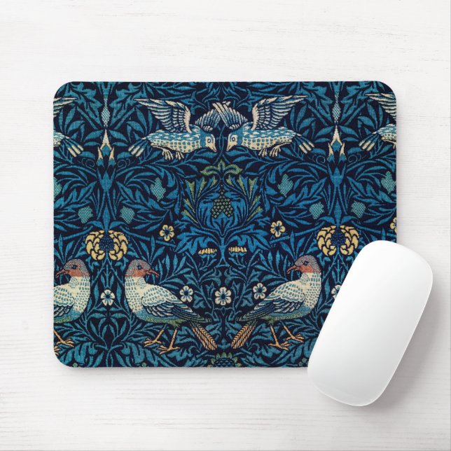 Tapis De Souris William Morris Blue Birds Tapestry Classic (Avec souris)