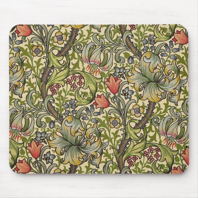 Tapis De Souris William Morris Golden Lily Motif restauré (Devant)