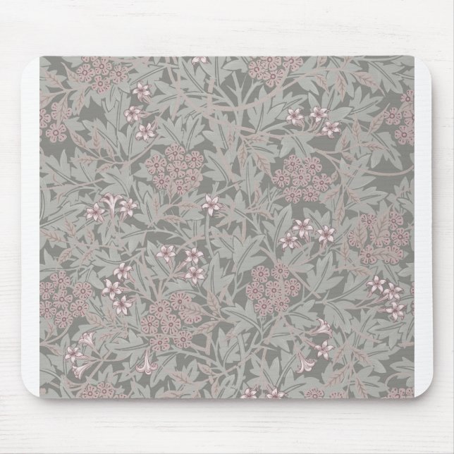 Tapis De Souris William Morris Jasmine Motif de fleurs (Devant)