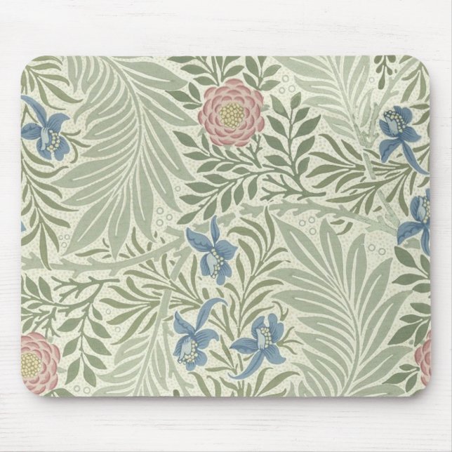 Tapis De Souris William Morris Larkspur Floral Fond d'écran Motif (Devant)