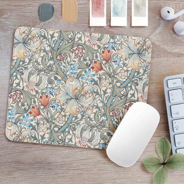 Tapis De Souris William Morris Lily Art Nouveau Floral Pad (Créateur téléchargé)