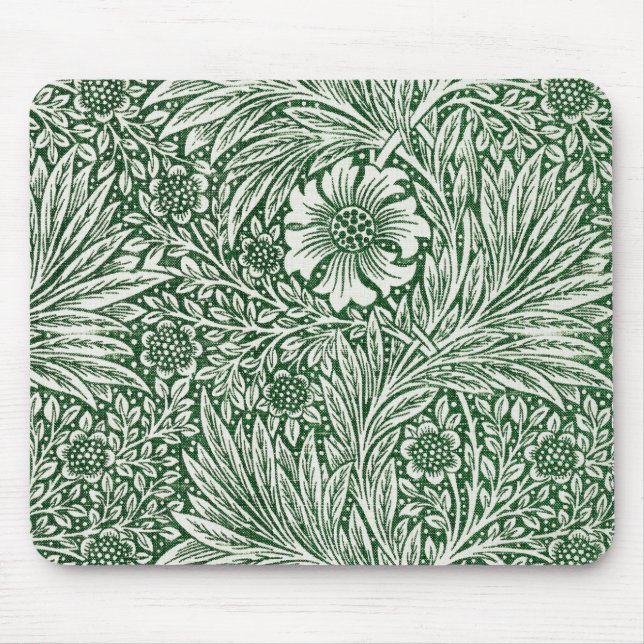 Tapis De Souris william morris marigold fleurs vertes (Devant)