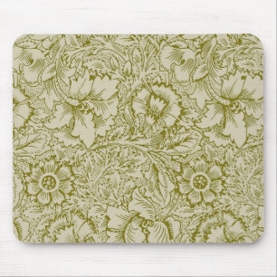 Tapis De Souris William Morris Poppy Classic Floral Green