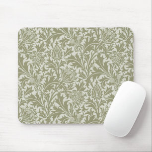 Tapis De Souris William Morris Thistle Sage Green Motif