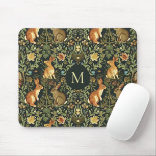 Tapis De Souris William Morris Woodland Lapins floraux Noël