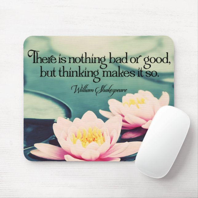 Tapis De Souris William Shakespeare Citation Inspirationnelle "Pen (Avec souris)