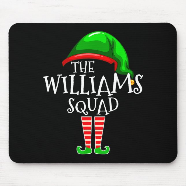 Tapis De Souris Williams Family Name Squad Matching Group Elf Chri (Devant)
