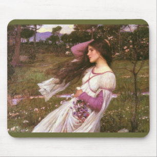 Tapis De Souris Windflowers par John William Waterhouse