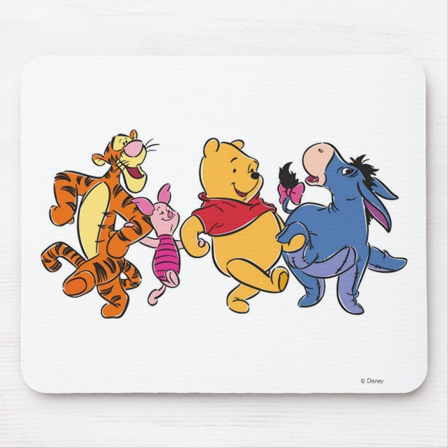Tapis De Souris Winnie l'équipage de l'Ooh (Devant)