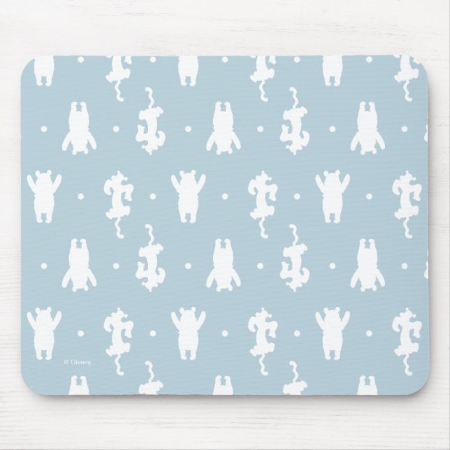 Tapis De Souris Winnie l'Ooh | Blue Pastel Polka Dot Motif (Devant)