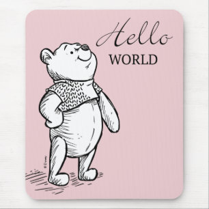 Tapis De Souris Winnie l'Ooh   Citation du monde Hello