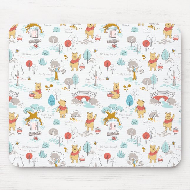 Tapis De Souris Winnie l'Ooh | Dans le bois de cent acres (Devant)