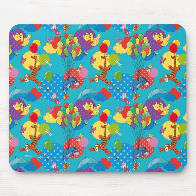Tapis De Souris Winnie l'Ooh | Parmi le Motif des ballons (Devant)