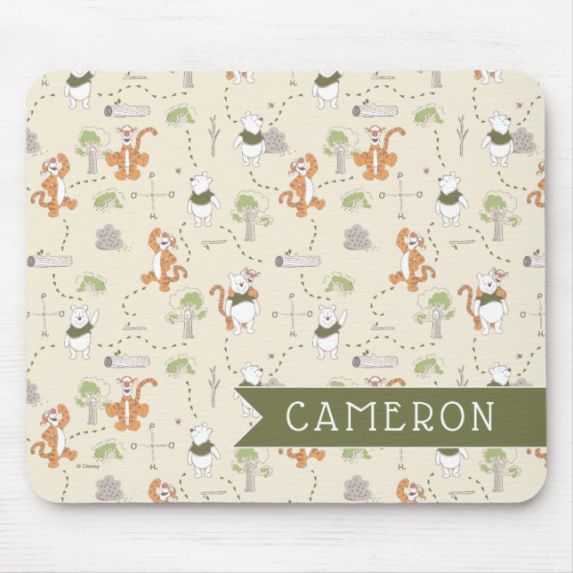 Tapis De Souris Winnie l'Ooh | Tigger & Pooh Forest Motif (Devant)