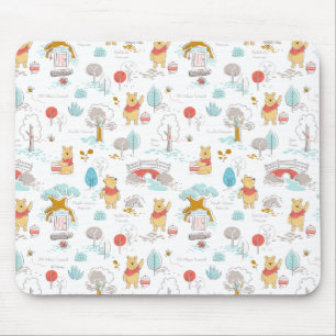Tapis De Souris Winnie l'Ourson  Dans le bois des Cent Acres