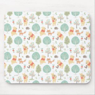Tapis De Souris Winnie l'Ourson  Motif des animaux de bois mignons