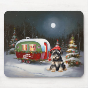 Tapis De Souris Winter Schnauzer Caravan Christmas Adventure