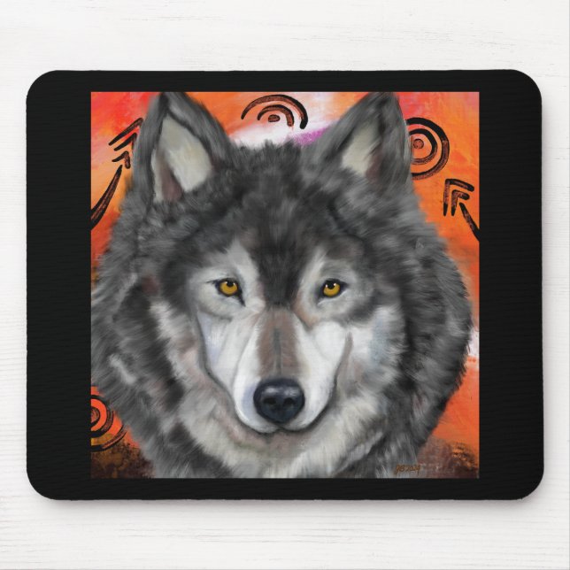 Tapis De Souris Wolf Art (Devant)