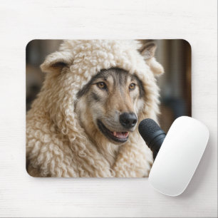 Tapis De Souris Wolf in Sheep Clothing Doing a Podcast
