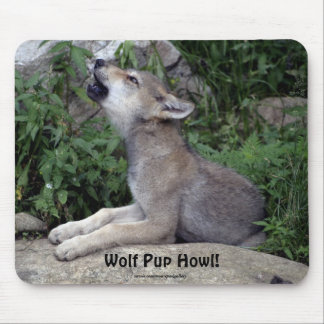 Tapis De Souris Wolf Pup Howl Animal Mousepad
