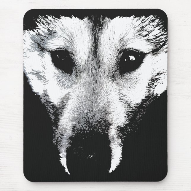 Tapis De Souris Wolf Pup Mousepad Cadeaux Malamute Husky Chiens (Devant)