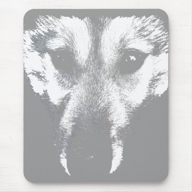 Tapis De Souris Wolf Pup Mousepad Cadeaux Sled Chien Husky Chiens (Devant)