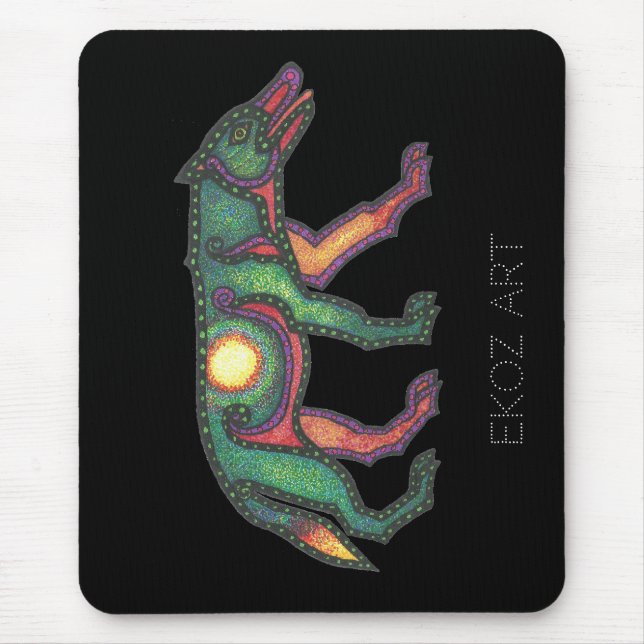 Tapis De Souris Wolf Sun Pictish (Devant)