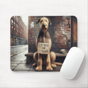 Tapis De Souris Wolfhound Irlandais Mendiant Des Traitements