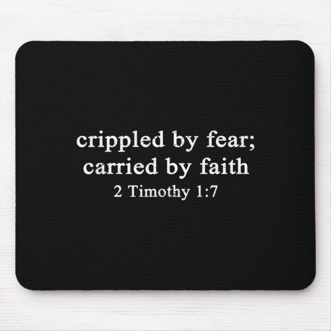 Tapis De Souris Women Christian Crippled By Fear Carried By Faith  (Devant)