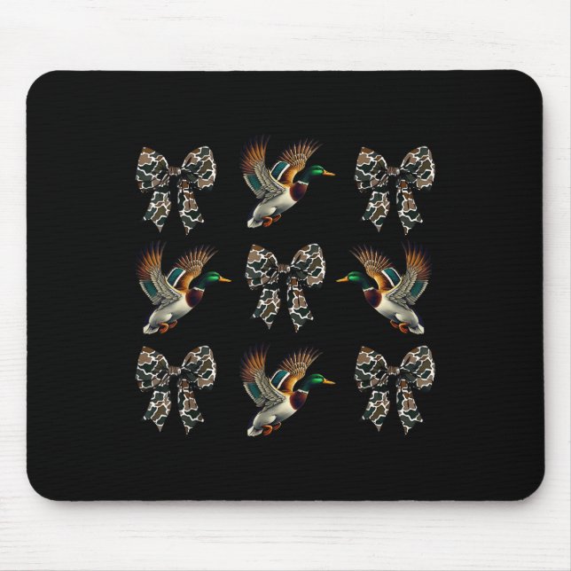 Tapis De Souris Women Duck Hunting Season Camo Coquette Bows Hunti (Devant)