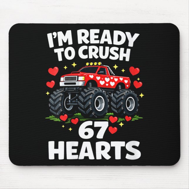 Tapis De Souris Women's I'm Ready To Crush 67 Hearts Truck Valenti (Devant)