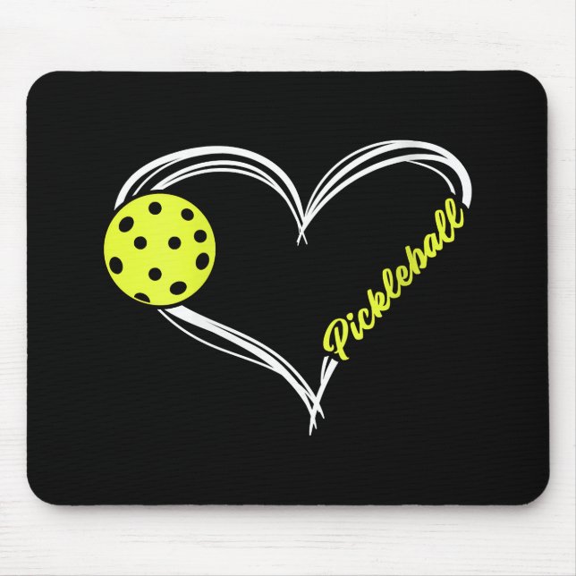 Tapis De Souris Womens Love Pickleball - mignon match de picklebal (Devant)
