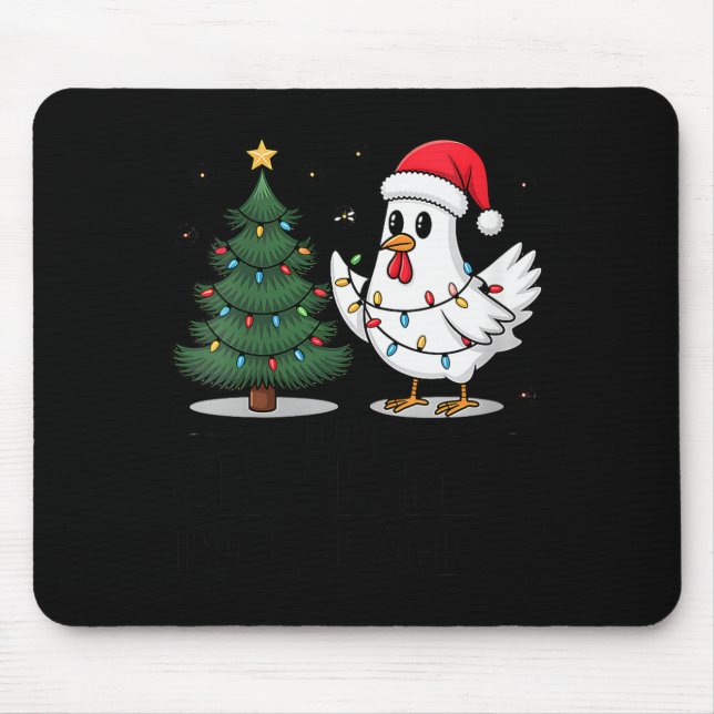 Tapis De Souris Womens Merry Chick-mas Ultrygeist Funny Chicken Gh (Devant)