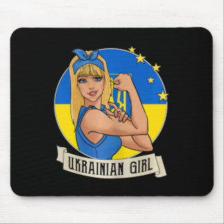 Tapis De Souris Womens Ukrainian Girl Ukraine Flag Merchandise Ukr