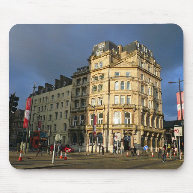 Tapis De Souris Wood Street, Cardiff, Pays de Galles (Devant)