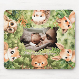 Tapis De Souris Woodland Photo Meilleur Nouveau Père Jamais