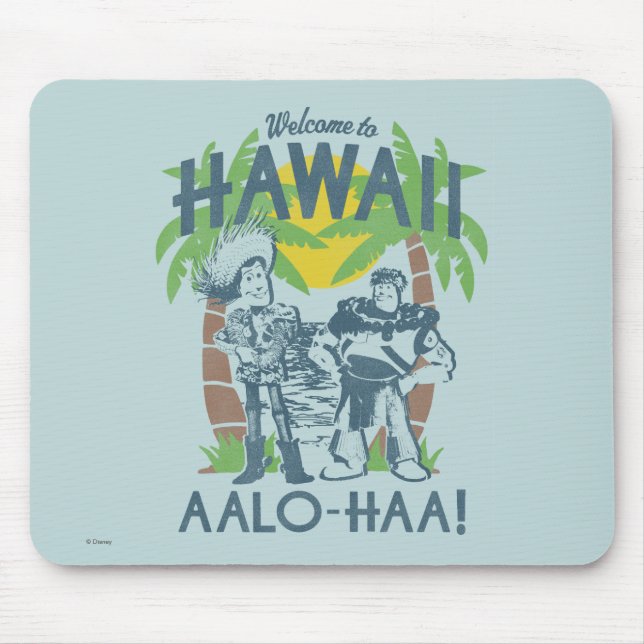Tapis De Souris Woody et Buzz - Bienvenue à Hawaii (Devant)