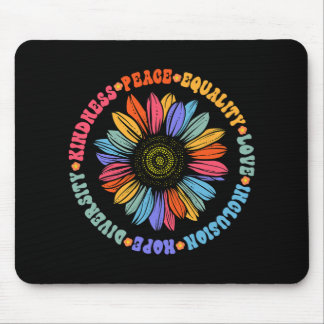 Tapis De Souris World Peace Supporter Tournesol Floral tenue type