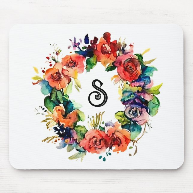 Tapis De Souris Wreath aquarelle (Devant)